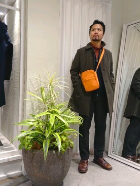 「ITTI（イッチ）のアイテム（バッグ）」を使った、keitaさん（メンズ・177cm）の冬コーディネート