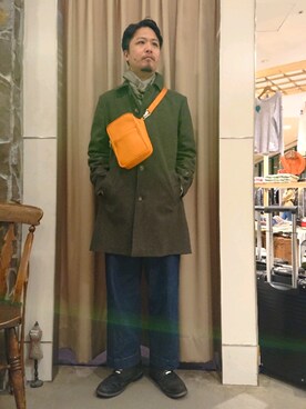 「ITTI（イッチ）のアイテム（バッグ）」を使った、keitaさん（メンズ・177cm）の冬コーディネート