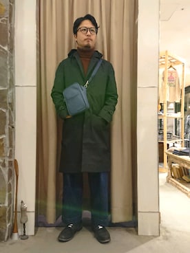 「ITTI（イッチ）のアイテム（バッグ）」を使った、keitaさん（メンズ・177cm）の冬コーディネート
