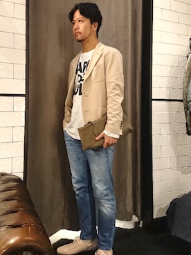 「ITTI（イッチ）のアイテム（バッグ）」を使った、keitaさん（メンズ・177cm）の春コーディネート