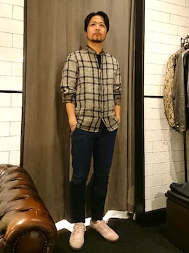 「TRANSIT（トランジット）のアイテム」を使った、keitaさん（メンズ・177cm）の春コーディネート