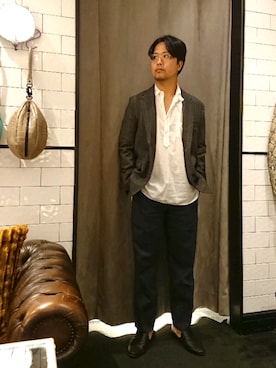 「スリッパ」｜keitaさん（メンズ・177cm）の夏コーディネート