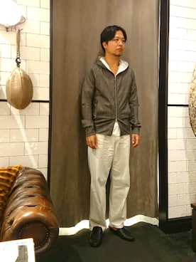 「ARMURE（アルミュール）のアイテム」を使った、keitaさん（メンズ・177cm）の夏コーディネート