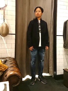 「TRANSIT（トランジット）のアイテム」を使った、keitaさん（メンズ・177cm）の秋コーディネート