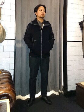 「TRANSIT（トランジット）のアイテム」を使った、keitaさん（メンズ・177cm）の秋コーディネート