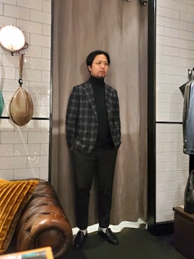 「ARMURE（アルミュール）のアイテム」を使った、keitaさん（メンズ・177cm）の冬コーディネート