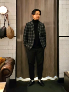 「ARMURE（アルミュール）のアイテム」を使った、keitaさん（メンズ・177cm）の冬コーディネート