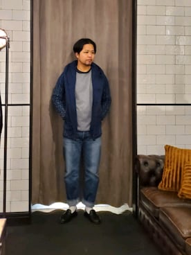 「ARMURE（アルミュール）のアイテム」を使った、keitaさん（メンズ・177cm）の冬コーディネート