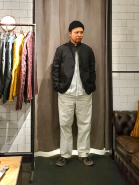 「TRANSIT（トランジット）のアイテム」を使った、keitaさん（メンズ・177cm）の春コーディネート