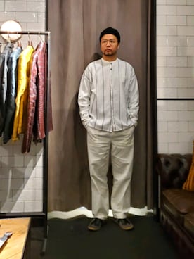 「TRANSIT（トランジット）のアイテム」を使った、keitaさん（メンズ・177cm）の春コーディネート