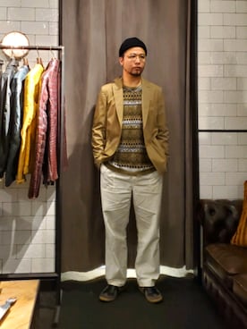 「THE GIGI（ザ ジジ）のアイテム」を使った、keitaさん（メンズ・177cm）の春コーディネート