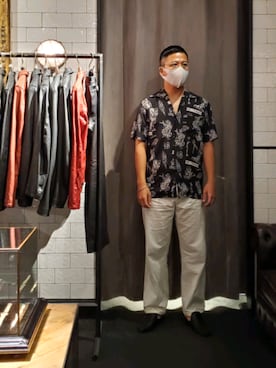 「aloha blossom（アロハブロッサム）のアイテム」を使った、keitaさん（メンズ・177cm）の夏コーディネート