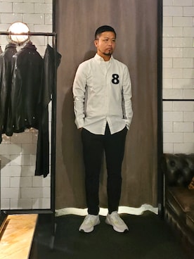 「muta（ムータ）のアイテム（トップス）」を使った、keitaさん（メンズ・177cm）の夏コーディネート