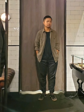 「TRANSIT（トランジット）のアイテム（トップス）」を使った、keitaさん（メンズ・177cm）の夏コーディネート