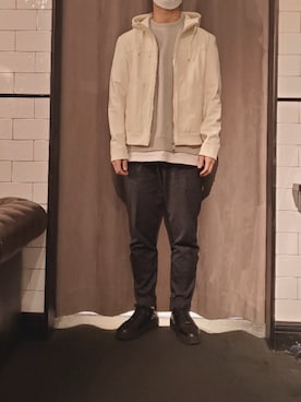 「EMMETI（エンメティ）のアイテム」を使った、keitaさん（メンズ・177cm）の冬コーディネート