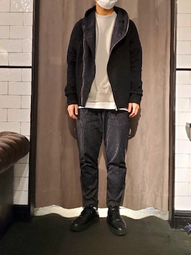 「ARMURE（アルミュール）のアイテム」を使った、keitaさん（メンズ・177cm）の冬コーディネート