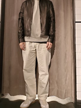 「EMMETI（エンメティ）のアイテム」を使った、keitaさん（メンズ・177cm）の冬コーディネート