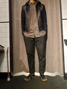 「EMMETI（エンメティ）のアイテム」を使った、keitaさん（メンズ・177cm）の春コーディネート