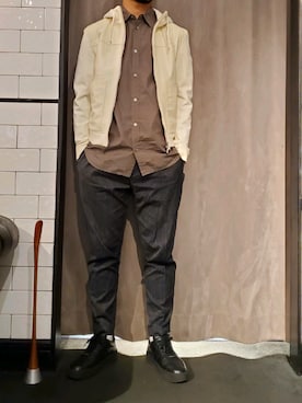 「EMMETI（エンメティ）のアイテム」を使った、keitaさん（メンズ・177cm）の春コーディネート