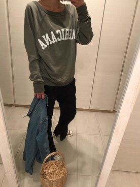 「チャックテイラー」｜「アイテム（デニムジャケット）」を使った、a❤︎さん（レディース・156cm）の春コーディネート