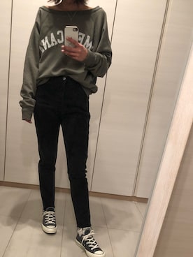 「Deuxieme Classe（ドゥーズィエムクラス）のアイテム（スウェット）」を使った、a❤︎さん（レディース・156cm）の春コーディネート