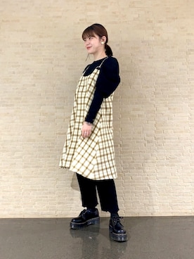 「GHOSPELL（ゴスペル）のアイテム（ワンピース/ドレス）」を使った、ぽちさん（レディース・158cm）の秋コーディネート