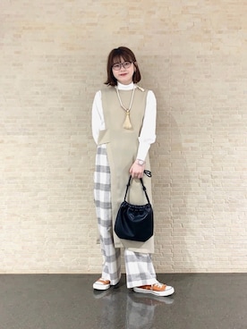 Ray Beams レイビームス のワンピース ベージュ系 を使った人気ファッションコーディネート Wear