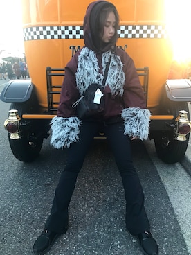 「M.Y.O.B（エム.ワイ.オー.ビー）のアイテム（ジャケット/アウター）」を使った、Merisa さん（レディース・160cm）の冬コーディネート