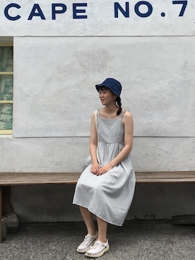 「KEEN（キーン）のアイテム（ビーチサンダル）」を使った、just an outfit diaryさん（レディース・168cm）の夏コーディネート