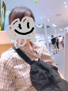 「お買い物」｜「アイテム（帽子）」を使った、@chiroruさん（レディース・161cm）の夏コーディネート