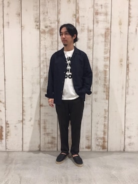 「RECOMMEND  ITEM STYLING」｜「アイテム（スリッポン）」を使った、AOKI NISHIKAWAさん（メンズ・168cm）の春コーディネート