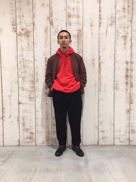 「RECOMMEND  ITEM STYLING」｜「アイテム（ブルゾン）」を使った、AOKI NISHIKAWAさん（メンズ・168cm）の秋コーディネート