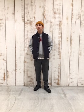 「RECOMMEND  ITEM STYLING」｜「アイテム（ダウンベスト）」を使った、AOKI NISHIKAWAさん（メンズ・168cm）の冬コーディネート