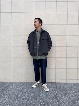 「RECOMMEND  ITEM STYLING」｜「アイテム（ブルゾン）」を使った、AOKI NISHIKAWAさん（メンズ・168cm）の冬コーディネート
