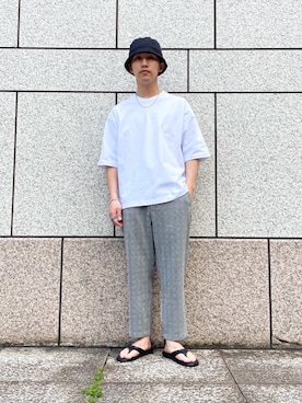 「ベーシック/トラッド」｜AOKI NISHIKAWAさん（メンズ・168cm）の夏コーディネート