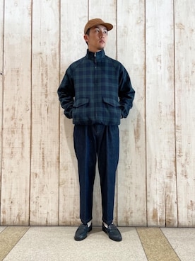 「RECOMMEND  ITEM STYLING」｜「アイテム（ブルゾン）」を使った、AOKI NISHIKAWAさん（メンズ・168cm）の秋コーディネート