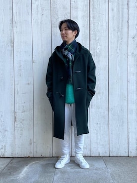 「BEAUTY&YOUTH UNITED ARROWS（ビューティーアンドユースユナイテッドアローズ）のアイテム（ダッフルコート）」を使った、AOKI NISHIKAWAさん（メンズ・168cm）の冬コーディネート