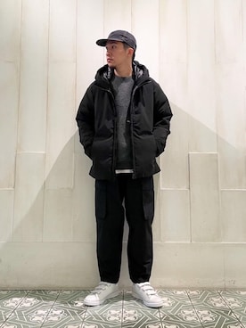 「RECOMMEND  ITEM STYLING」｜「アイテム（ダウンジャケット/コート）」を使った、AOKI NISHIKAWAさん（メンズ・168cm）の冬コーディネート