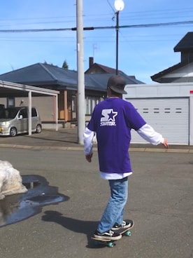 「STARTER BLACK LABEL（スターターブラックレーベル）のアイテム（Tシャツ/カットソー）」を使った、rataさん（メンズ・168cm）の春コーディネート