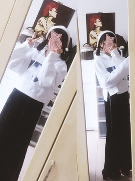 「BUBBLES（バブルス）のアイテム（パーカー）」を使った、miko籽さん（レディース・163cm）の夏コーディネート