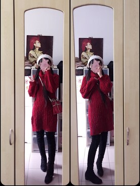 「COLORS（カラーズ）のアイテム」を使った、miko籽さん（レディース・163cm）の冬コーディネート