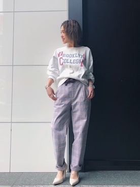 「Ungrid（アングリッド）のアイテム（パンプス）」を使った、Ungrid STAFFさん（レディース・149cm）の春コーディネート