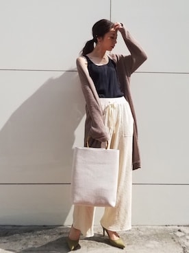 「Ungrid（アングリッド）のアイテム（アクセサリー）」を使った、Ungrid STAFFさん（レディース・159cm）の春コーディネート