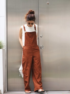 「Ungrid（アングリッド）のアイテム（サロペット/オーバーオール）」を使った、Ungrid STAFFさん（レディース・160cm）の春コーディネート