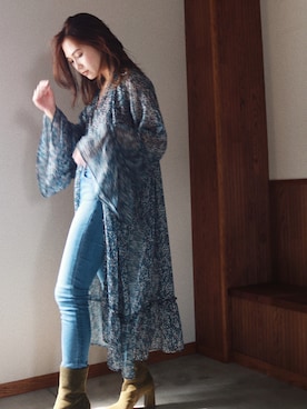 「Ungrid（アングリッド）のハイウエストストスリ（デニムパンツ）」を使った、Ungrid STAFFさん（レディース・161cm）の夏コーディネート