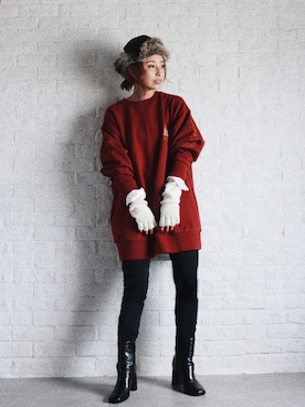 「Ungrid（アングリッド）のアイテム（帽子）」を使った、Ungrid STAFFさん（レディース・155cm）の秋コーディネート