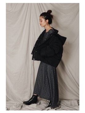 「Ungrid（アングリッド）のアイテム（ダウンジャケット/コート）」を使った、Ungrid STAFFさん（レディース・160cm）の夏コーディネート