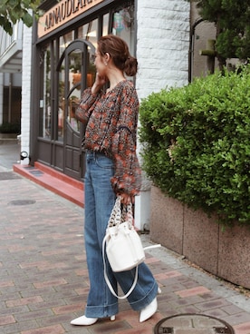 Ungrid アングリッド の ロールアップワイドデニム デニムパンツ Wear