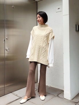 「Ungrid（アングリッド）のアイテム（バレエシューズ）」を使った、Ungrid STAFFさん（レディース・164cm）の夏コーディネート