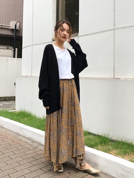 「Ungrid（アングリッド）のアイテム（バレエシューズ）」を使った、Ungrid STAFFさん（レディース・153cm）の秋コーディネート